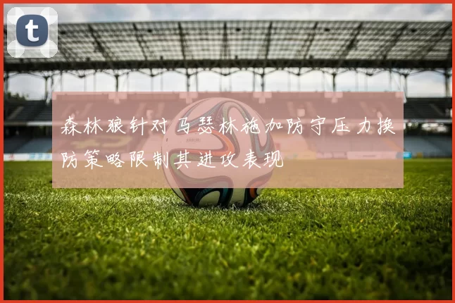 森林狼针对马瑟林施加防守压力换防策略限制其进攻表现